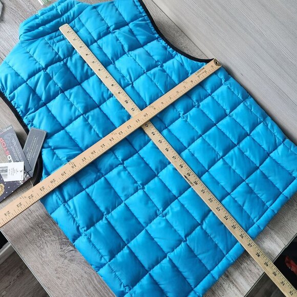 Tommy Hilfiger Mens Tropical Blue Polyester Duck Down Puffer Vest L/G - Picture 6 of 16